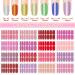 DANNEASY 16 Sheets Glitter & Solid Color Nail Polish Strips - Self Adhesive Gel Wraps for Women - Nail Art Stickers with File & Cuticle Stick - Buy Online on GoSupps.com