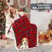 Plaid Sherpa Throw Blanket | Cozy Flannel Fleece | Christmas Blanket 50 x 60 | Dark Red - Buy Online on GoSupps.com