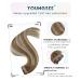 Youngsee Clip In Extensions | Real Ombre Hair 35cm | Brown to Blonde Remy Hair | 120g #8/60/8 - Buy Online on GoSupps.com