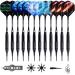 WIN.MAX Darts Plastic Tip - Soft Tip Darts Set - 12 Pcs 18 Gram with 100 Extra Dart Tips 12 Flights Flight Protectors and Wrench for Electronic Dart Board black