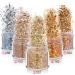 5 Set Holographic Chunky Glitter Nail Sequins for Body, Face, Hair - Gold & Silver Shades - Buy Online on GoSupps.com