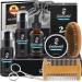 Beard Kit,Beard Growth Kit,Beard Grooming Kit w/2 Packs Beard Wash/Shampoo,Beard Growth Oil,Beard Balm,Beard Wash,Brush,Comb,Scissor,Storage Bag,E-Book,Beard Care & Trimming Kit Gifts for Men Him