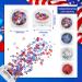 Independence Day Glitter Nail Art Decals - 12 Boxes Red, Blue, Silver Mixed Stars - 4th of July DIY Nail Art Sequins - Buy Online on GoSupps.com