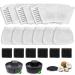 Kastty Replacement Filters for 195oz/6L Spiral Dog Water Fountains, Made of Coconut Shell Activated Carbon and PP Cotton, Food Grade Water Fountain Filters, 6 Pack Fountain Filter Sets