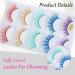 NICENEEDED 7 Pairs Colorful False Eye Cluster Lashes - Cosplay & Halloween Fluffy Faux Eyelash Extensions for Women & Girls - Buy Online on GoSupps.com