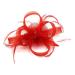 Ladies Feather Beak Clip Fascinator Weddings Races Royal Ascot Hair Piece Clip Red