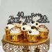 40 Pieces Black Glitter 40th Birthday Cupcake Toppers | Party Decoration for Boys & Girls - Perfect for Teen Birthdays! - Buy Online on GoSupps.com