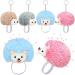 4 Pcs Hedgehog Shape Pin Cushion Furry Sewing Cute Pincushions Fabric Quilting Supplies Lovely Needle Pins Holder for DIY Crafts Patchwork Projects Accessory  4 Colors
