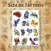 Dragon Temporary Tattoos - 300+ Pieces, 24 Sheets - Dragon Party Favors for Kids and Adults - Buy Online on GoSupps.com