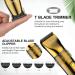Hatteker Professional Hair Clippers and T-Blade Trimmer Kit for Men - Gold 17 Piece Set | Cordless Beard Barber Clipper, Haircut Grooming Kit, IPX7 Waterproof - Buy Online on GoSupps.com