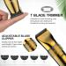 Hatteker Men's Professional Hair Clippers & T-Blade Trimmer Kit - Cordless Beard Cutting IPX7 Waterproof Gold - Grooming Essentials for Barbers & Home Use - Buy Online on GoSupps.com