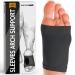 Metatarsal Compression Arch Support Sleeves - Cushioned Soft Elastic Reusable Gel Pad Fabric Socks for Flat Feet Pain Relief Arthritis Plantar Fasciitis - Women Men - Medium (Black)