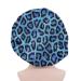 Belidome Blue Leopard Print Satin Hair Cover Bonnet for Women - Soft, Breathable, Helps Prevent Hair Loss - Buy Online on GoSupps.com