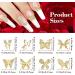 PAGOW 48 Pcs 3D Butterfly Nail Charms Crystals Rhinestones for Women Girl Nail Art DIY - Buy Online on GoSupps.com