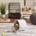 Bone Dry Lattice Paw Print Small Round Pet Storage - White/Gray - Buy Online on GoSupps.com