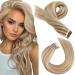 Moresoo blond real hair Extensions tape 40 cm seamless tape in extensions real hair hair extension light brown with platinum blonde invisible extensions real hair tapes remy 40 cm 20 pieces/50g #p6/60 40 cm 1. #p6/60