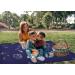 Portable Baby Play Mat | Machine Washable & Foldable Crawling Mat | Soft Non-Toxic Playpen Mat for EIH and Fodoss | 47x47 Square Dark Blue Bear Design | Ideal for Infants & Kids | Non-Slip, Pack of 1 - Buy Online on GoSupps.com