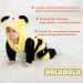 Doladola Unisex Baby Toddler Romper Jumpsuit | Hooded Cartoon Sleepsuit | Infant Outfit (0-3 Months) - Bee Design - Buy Online on GoSupps.com