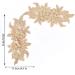 3D Lace Applique Sew on Flower Bead Patches - Black Floral Motif with Beaded Rhinestones for Wedding Dress and Clothes Decor - Buy Online on GoSupps.com