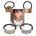 Harley Rhinestone Ponytail Holders - 4pcs Gold Hair Cuffs for Women's Ponytail Headbands - Buy Online on GoSupps.com