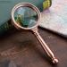 Magnifying Glass 10X Handheld Magnifier Metal Handle Bronze Crafts Reading Magnifying Glass for Kids Science Small Gift - Buy Online on GoSupps.com