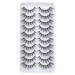 ALICROWN Eyelashes Clear Band Faux Mink Lashes 3D Cat Eye Wispy Lashes Invisible Band Eyelashes Pack 10 Pairs Natural Lashes A-Natural Lashes