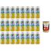 Coca-Cola Fanta Limonata Zero Pack of 24 disposable 330ml cans with no added sugar made with 12% lemon juice + Italian Gourmet Polpa 400g
