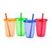 Nuby 4-Pack Stackable Wash or Toss Straw Cups - Multi, One Size - Buy Online on GoSupps.com