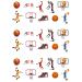 30 Stand Up Basketball Themed Edible Wafer Paper Cake Toppers Decorations