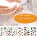 Konsait Glow In The Dark Temporary Tattoos for Kids - Mixed Cartoon Styles | Luminous Unicorn Mermaid Butterfly Dinosaur Pirate Car Space | Boys Girls Party Favors - Buy Online on GoSupps.com