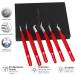 Silakor 6-Piece Stainless Steel Eyelash Extension Tweezers Set for Volume and Classic Lashes (Red) - Buy Online on GoSupps.com