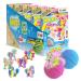 Inkee Galupy Unicorn 5 Set |Baths children with a surprise complete counter display 5x bath balls with Galupy unicorn figures caramel scent & jojoba oil 5x Galupy Unicorn