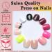 LoveOurHome 288pc Press On Toenails Kit - Short Square Acrylic False Toenails for Women | French Tips Adhesive Tabs & Pedicure Solutions - Buy Online on GoSupps.com