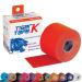 TIGERTAPES - Tiger K Tape - Kinesiology Tape Roll Elastic Therapeutic Muscle Support Tape for Exercise Sports & Injury Recovery - Water Resistant Breathable Latex Free - Orange - 1 Roll (5cm x 5m)