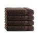 Class Home Collection Terry Guest Towels 30x50 cm Pack of 4 100% Cotton Brown Brown 30 cm x 50 cm