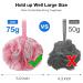 DadyMart Bath Shower Loofah Sponge Set of 4 - Exfoliating Mesh Pouf Body Scrubber for Men & Women - White, Grey, Pink, Army Green - Buy Online on GoSupps.com