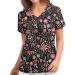 TUNUSKAT Women's Flower Nurse Uniform Fashion Print Short Sleeve Scrub Top - Red | XL - Buy Online on GoSupps.com