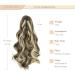 Gairyan Ponytail Extensions 45cm - Claw Clip In Braid Wavy Synthetic Hair for Women | Ashblond & Bleaching Blonde - Buy Online on GoSupps.com