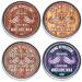 Mustache Wax 4 Variety Pack - Beard & Moustache Wax for Men - Strong Hold Helps Train Tame & Style- Sandalwood, Clary Sage, Cedar Pine, Bay Rum Styles