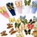 Kalolary 20 Pcs 3D Butterfly Nail Charms Rhinestones for Nail, Diamonds Nail Art Metal Gems Glitter Decor Crystal Nail Charms Design Nail Accessories