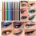 Glitter Eye Liner Set | 12 Colors Eye Shadow Pencils - Makeup Colors Waterproof Eye Liners Long Lasting and Sweatproof Eye Colors for Women - Buy Online on GoSupps.com