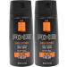Set of 2 Axe Gold Citron Body Sprays - Cool Citrus and White Woods Scent - All-Day Fresh - 4oz Cans