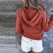 Women's Solid Color Hoodie - Long Sleeve Casual Drawstring Pullover in Orange (X-Large) - Buy Online on GoSupps.com