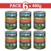 ARQUIVET Pack 6 units - Adult - Veal and Chicken with carrots and salmon oil - 400 g - Wet food for dogs - For adult dogs All Breeds - Buy Online on GoSupps.com