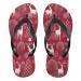 Mnsruu Christmas New Year Pine Tree with Ball Red Flip Flops for Hotel Spa Bedroom Travel XL for Men Women