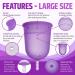 Venus Large Menstrual Cup - High Capacity for Heavy Flow - Made in USA - Medical Grade Silicone - Reusable Period Cup - Unique Design for High Cervix - Purple Large (1 Pack) - Buy Online on GoSupps.com