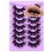 GVEFETIEE 8D Volume Fluffy Mink Wispy False Eyelashes - 7 Pairs B- Fluffy - Buy Online on GoSupps.com