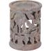 GURU Shop Indian Fragrance Lamp & Essential Oil Diffuser - Cream White Aroma Lamp Made of Bacon Stone - Round Flower Design for Aromatherapy (8x6x6 cm) - Buy Online on GoSupps.com