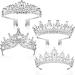 4 Pack Queen Crowns for Women Pageant Crown with Combs Princess Crown for Girls Crystal Rhinestones Tiara Headband Silver Tiara Comb Tiara for Women Comb Birthday Cosplay Wedding Hair Accessories