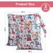 Dioxide Diaper Pocket Wetbag | Waterproof Reusable Laundry Bag for Baby Travel Fitness - Fox Design (2PCs) - Buy Online on GoSupps.com